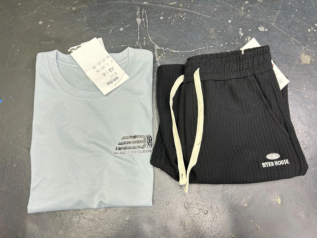 B213男款套装时尚圆领短袖T恤衫休闲宽松套装春夏新款