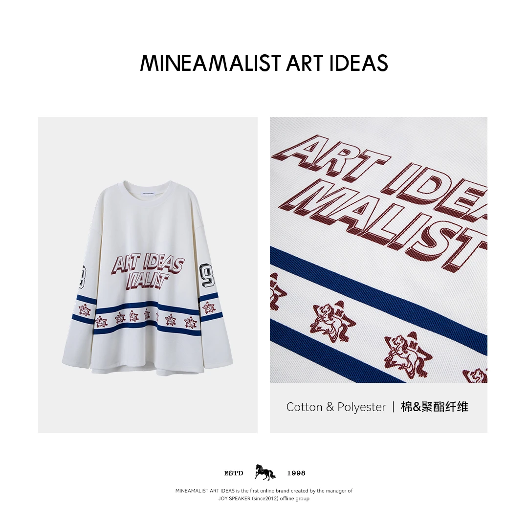 MINEAMALIST ART IDEAS春夏圆领字母印花长袖卫衣2790M