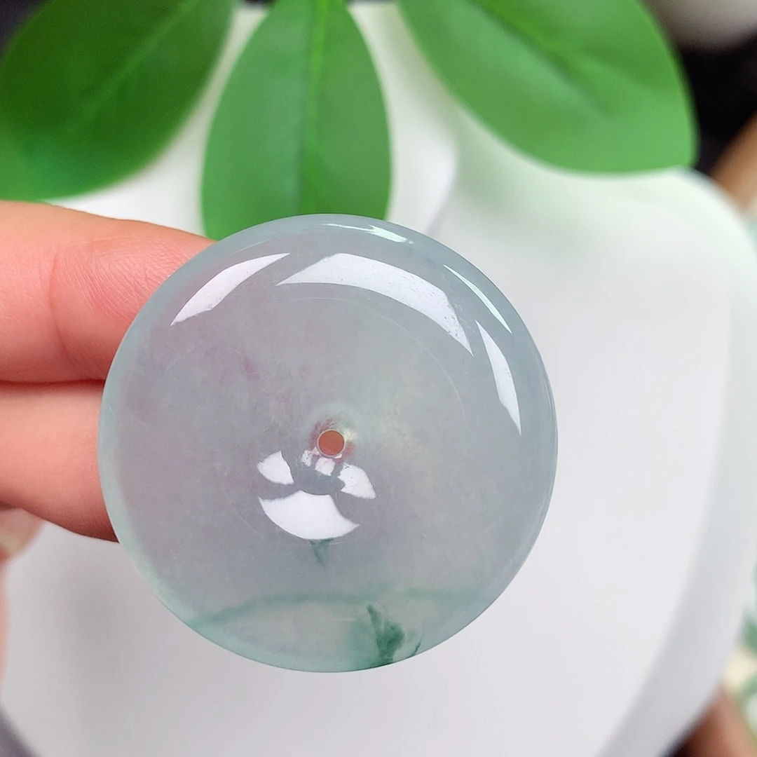 颈饰未镶嵌翡翠平安扣 33.4x6.1mm