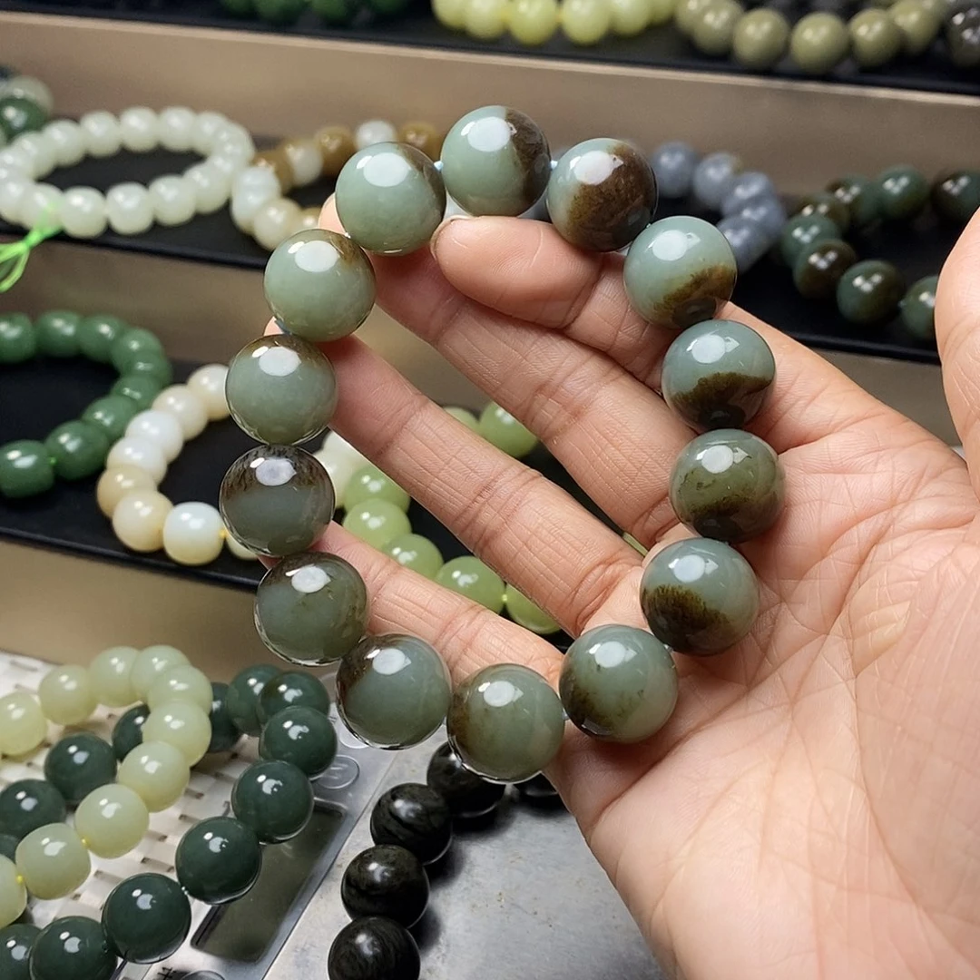 和田玉未镶嵌手链卡16