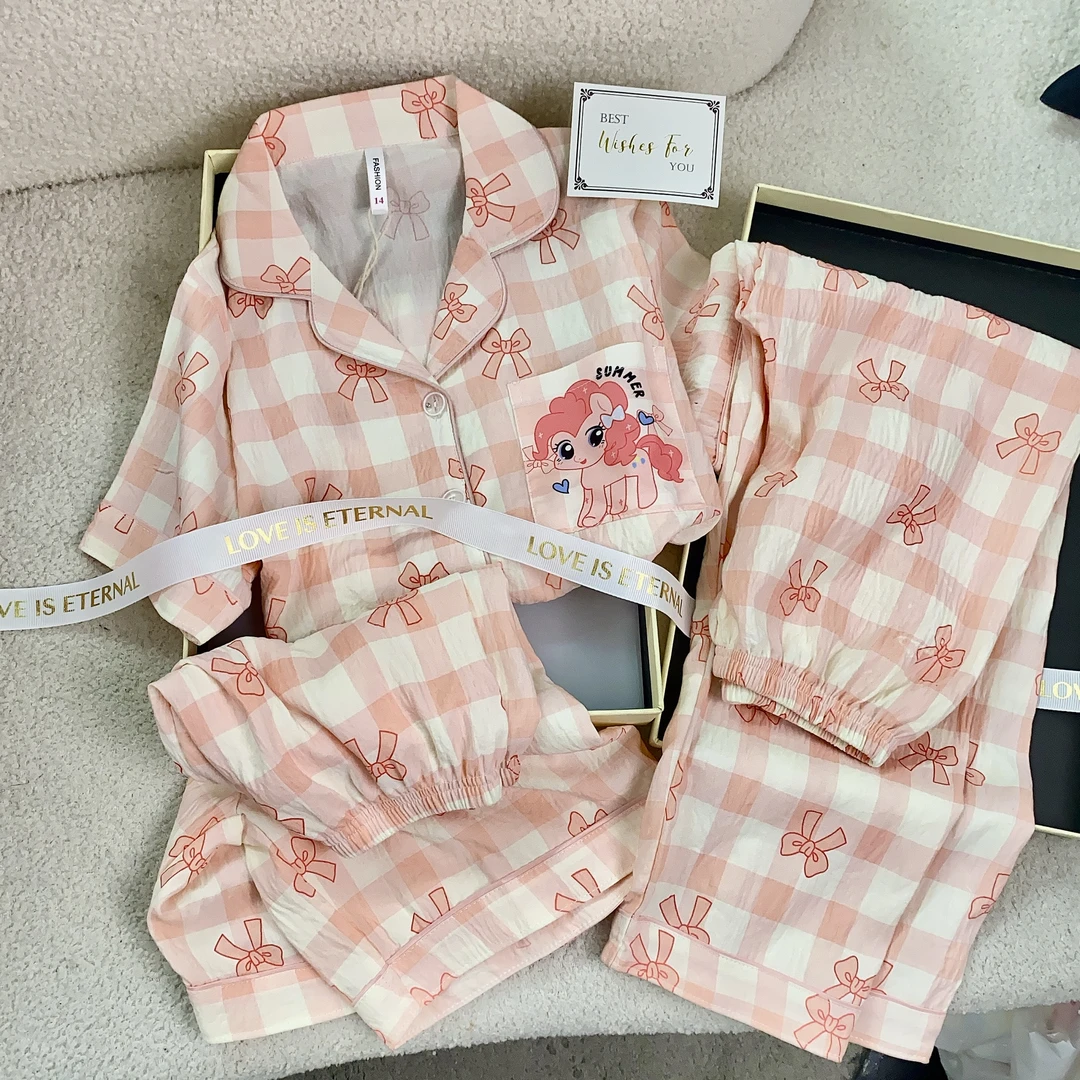 Q01-Q99 男童睡衣春秋款2025新款中大儿童休闲男孩春装家居服套装