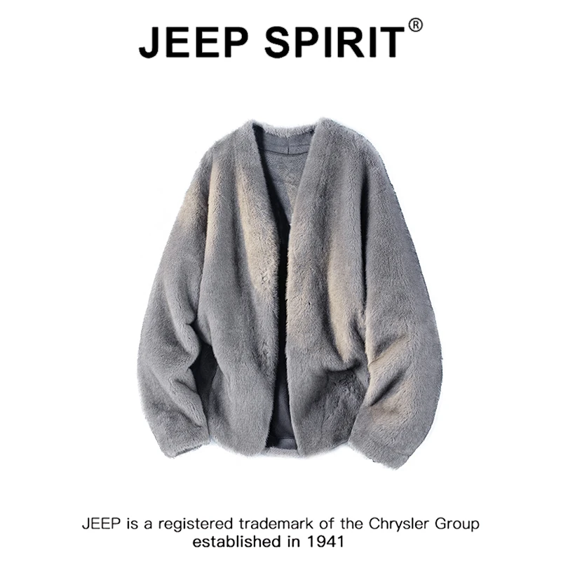 JEEPSPIRIT吉普韩系高定轻奢夹克外套男士冬季加厚防寒大衣外套