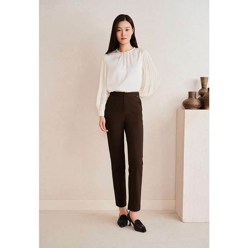 YINER音儿专选2025春季新款衬衫显瘦高腰直筒百搭外穿8C65170126