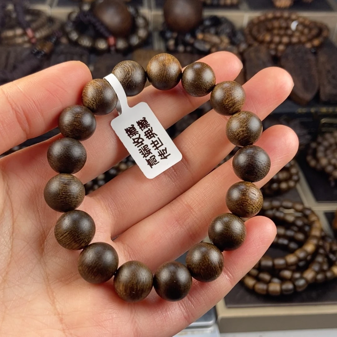 沉香手串明***天越南芽庄白棋楠