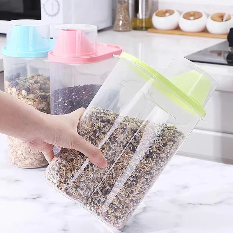 新款厨房防潮大米五谷杂粮收纳盒储存罐防虫密封米桶家用收纳神器