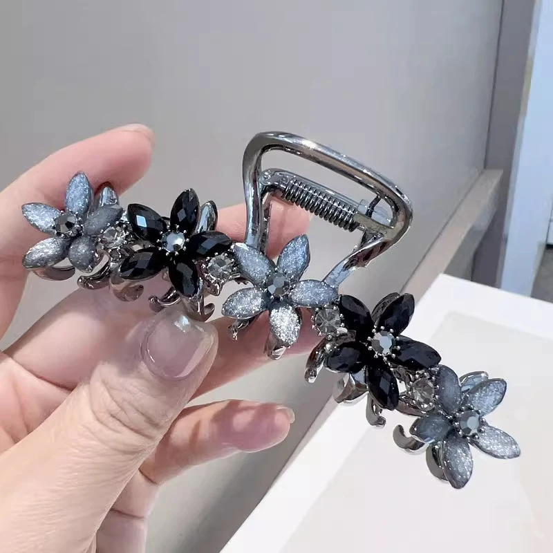 A06【许小许发饰Store】高级感精致满钻贵女发夹网红小抓夹发卡复古