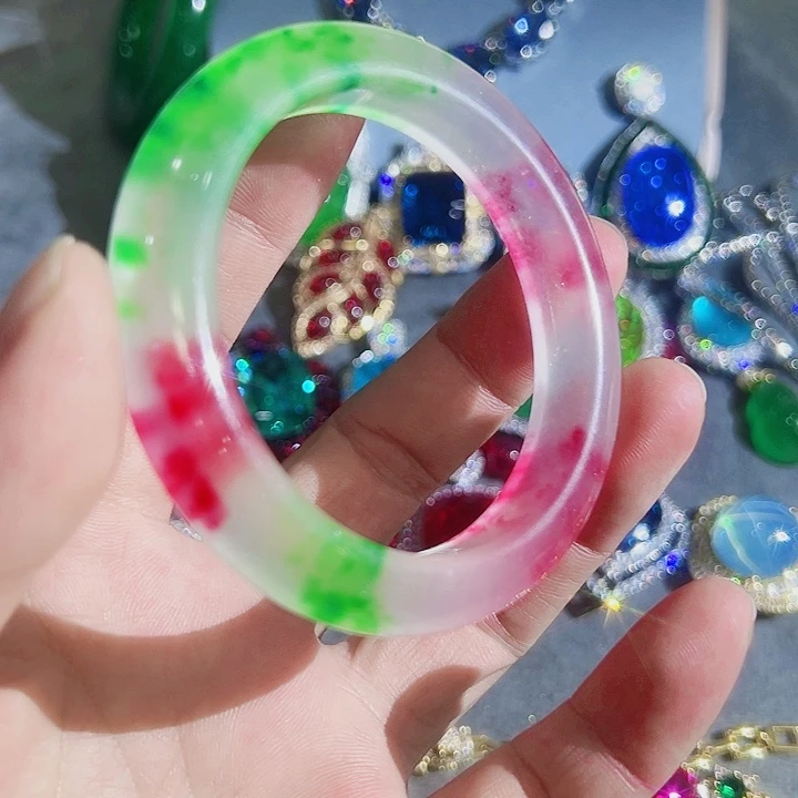 非金属红色蓝色满钻镶嵌