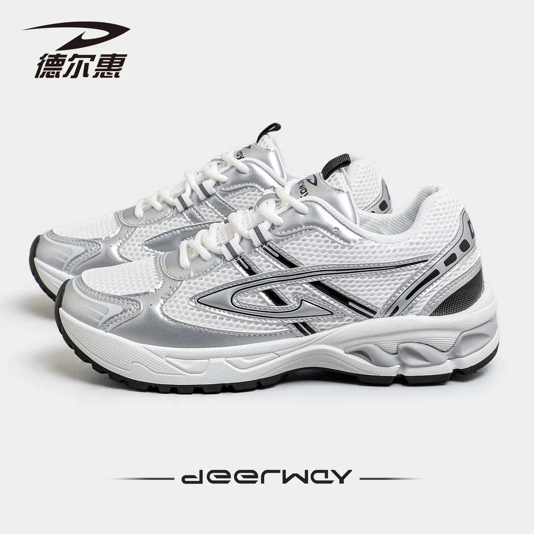 德尔惠女鞋2025夏季新款百搭休闲网面透气厚底增高百搭小众鞋子