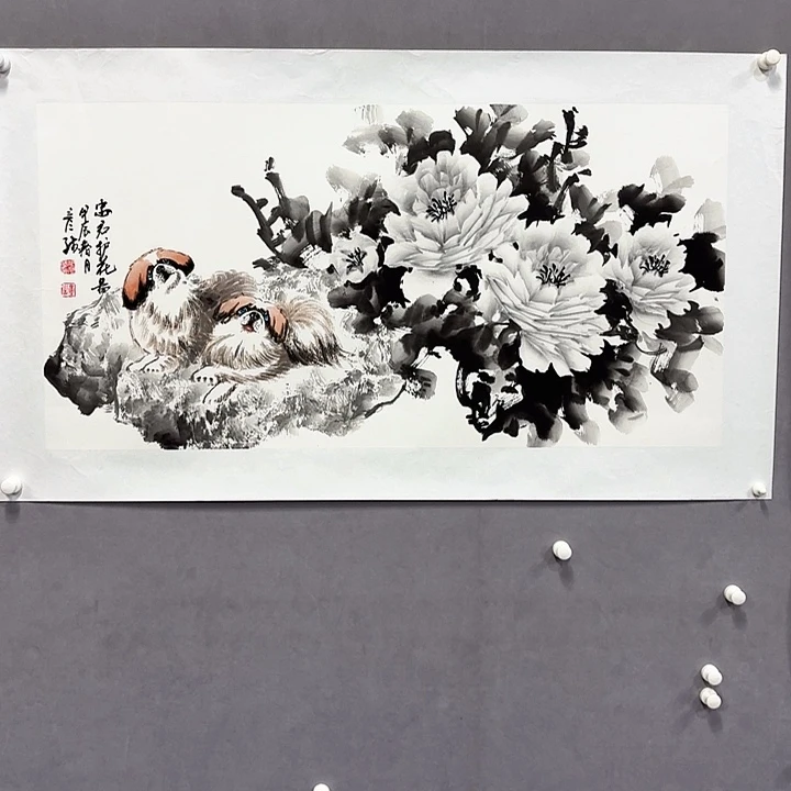 国画亲笔手绘放心去藏