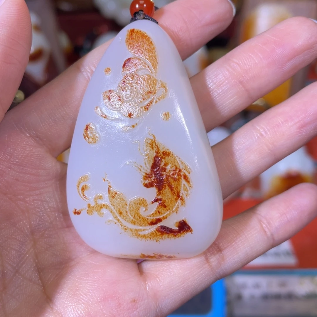 已***。和田玉未镶嵌挂件