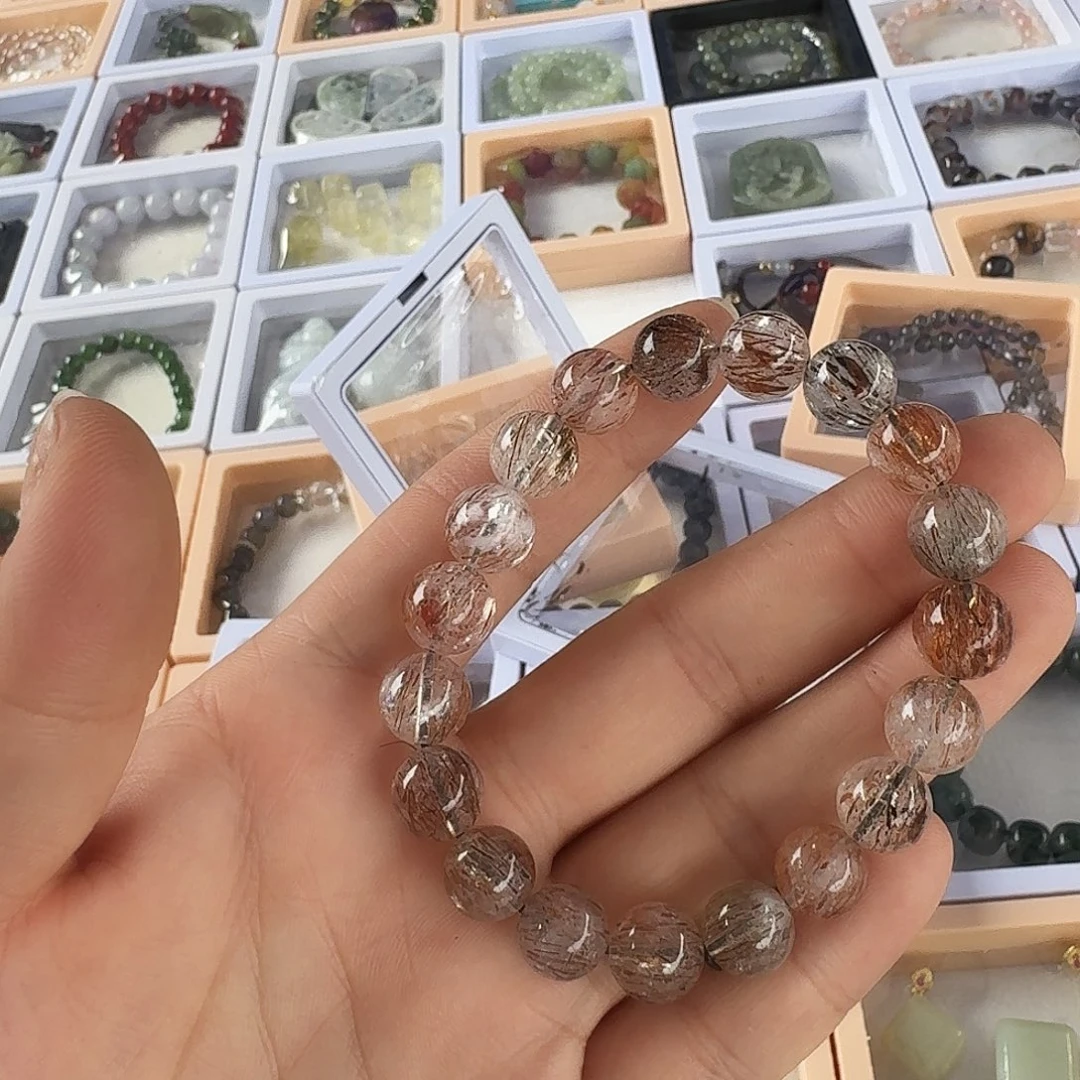 千***n未镶嵌手链烟晶黑