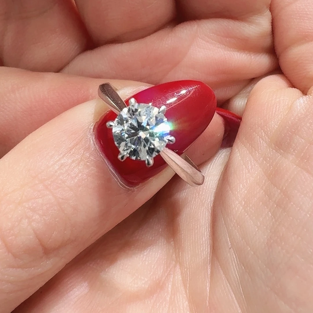 小***花铂Pt950镶嵌实验室培育钻石15