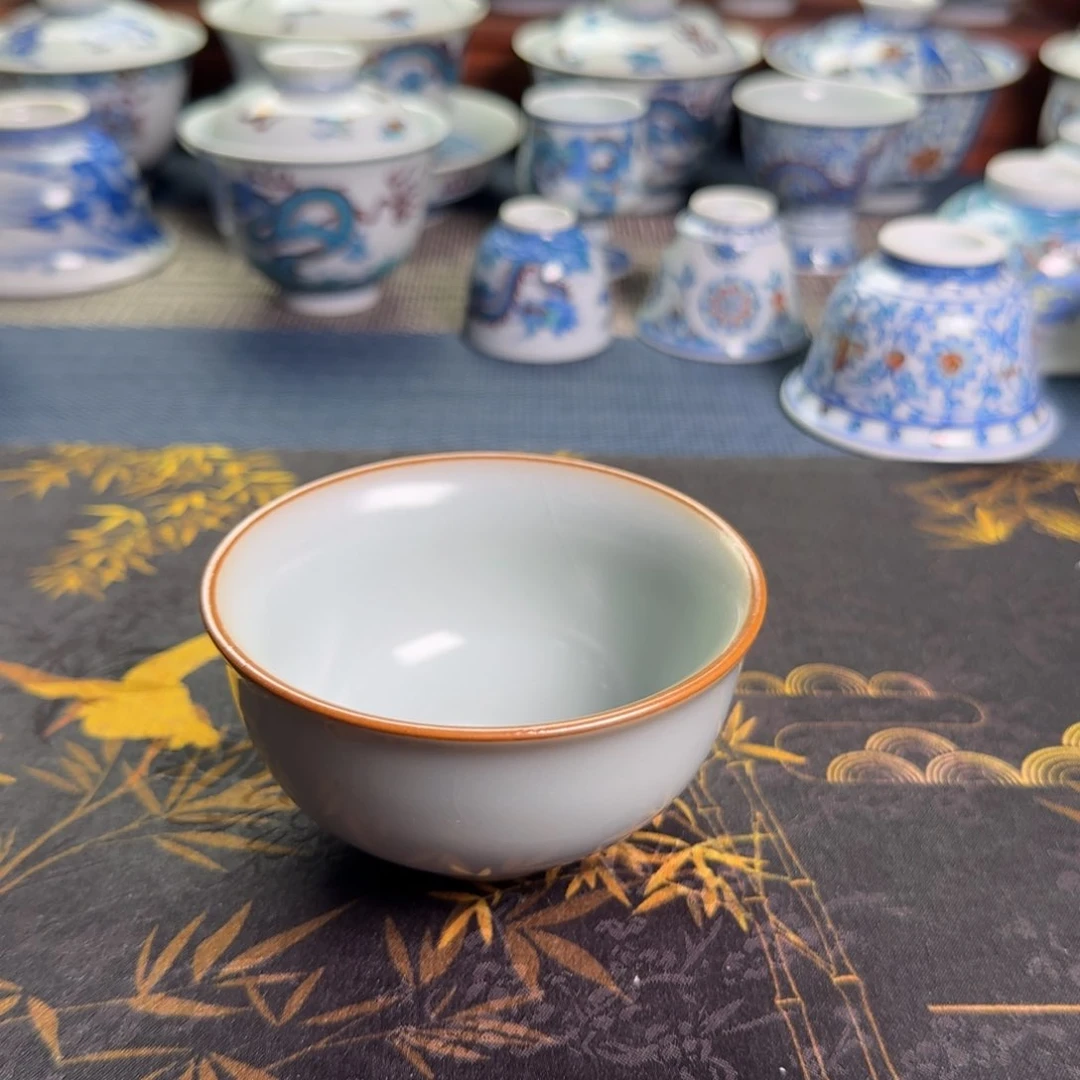 瓷片雪*?汝窑开片主人杯一个款式随机发