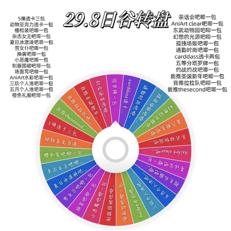 【日谷转盘】五等分的花嫁  孤独摇滚  约会大作战徽章吧唧转盘玩法