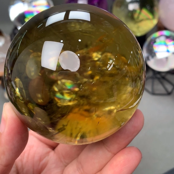 未镶嵌珠宝半成品水晶天然黄蓝针7.7