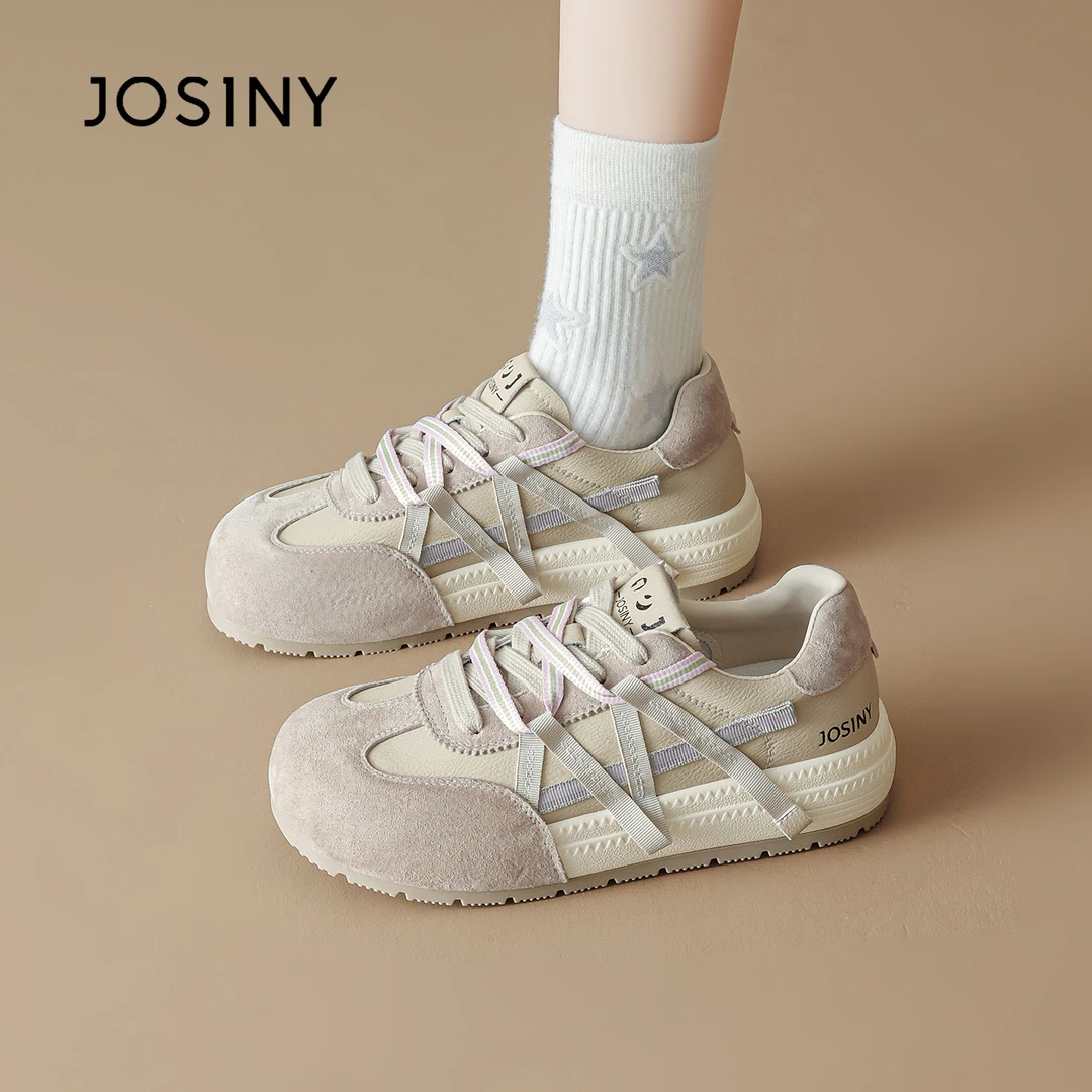卓诗尼厚底德训鞋女2025新款鞋子女秋季休闲运动小白鞋女鞋阿甘鞋