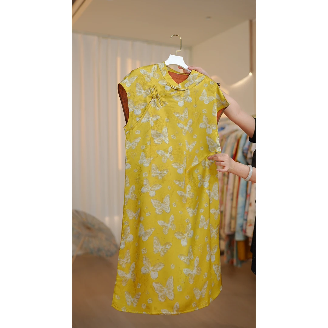 【飞黄腾达】改良版旗袍新中式国风复古宽松大码连衣裙