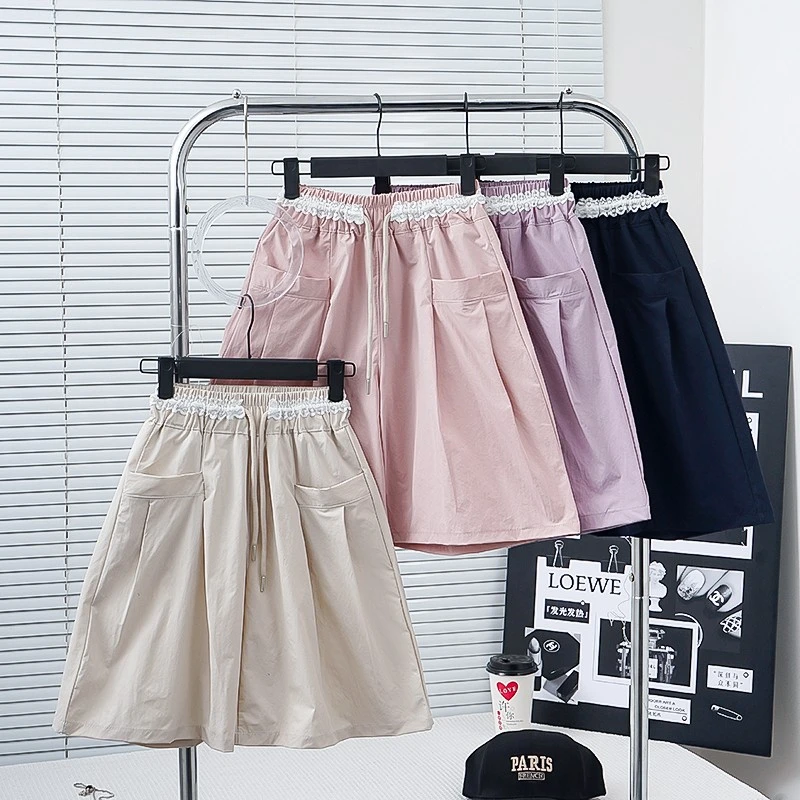 女童短裤夏季薄款新款中大童休闲五分裤宽松轻薄透气中裤速干外穿