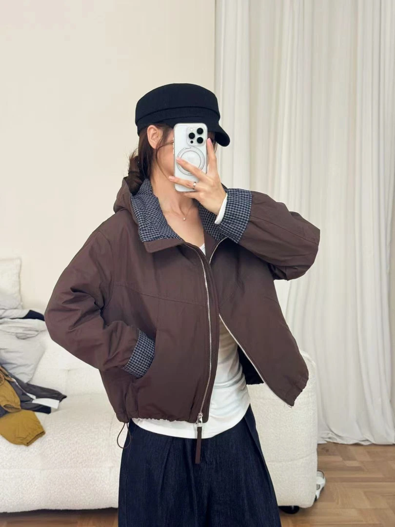 【静姐家】5118秋冬连帽夹棉女休闲宽松短款外套