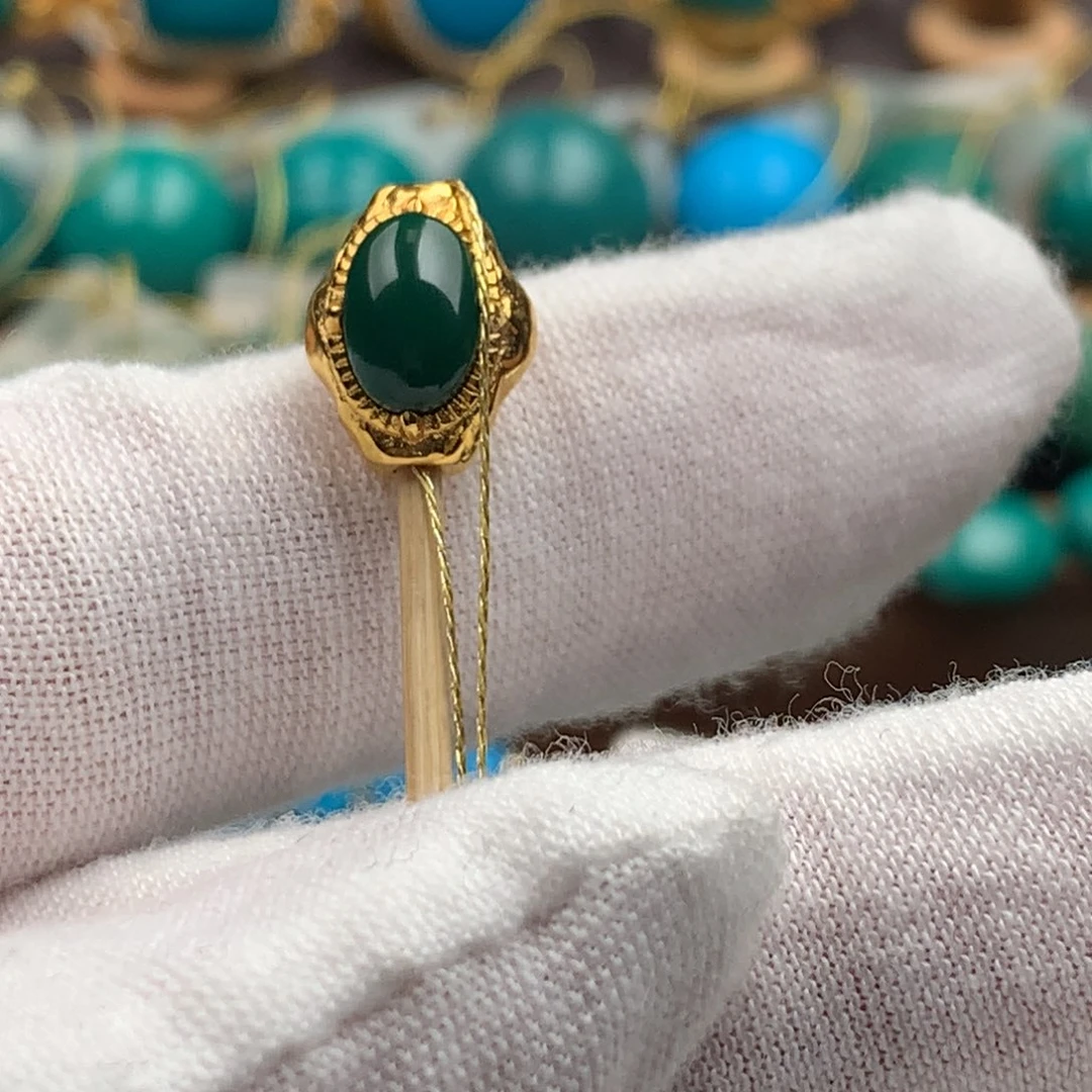 绿松石18K金镶嵌绿松石