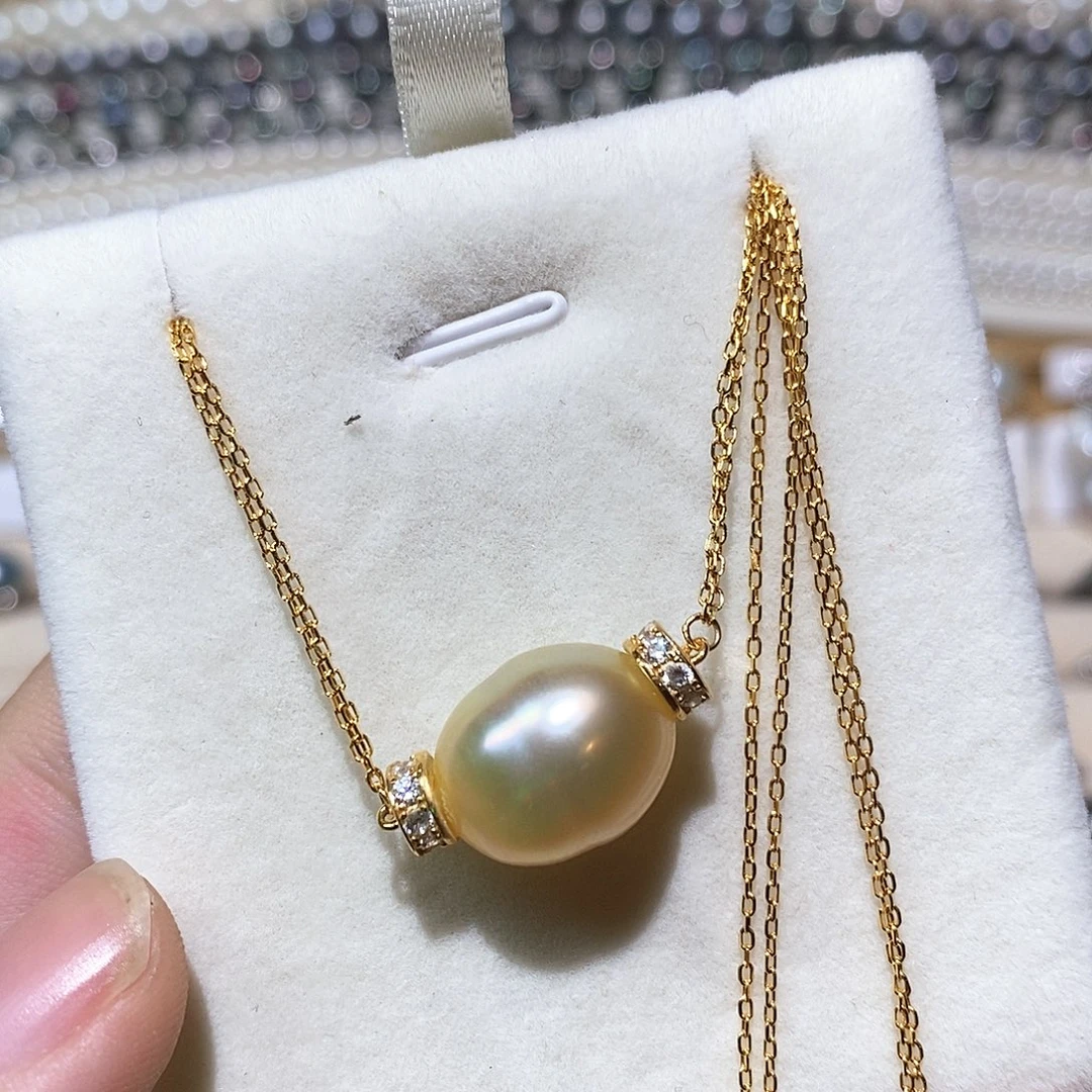 银S925镶嵌颈饰海水珍珠