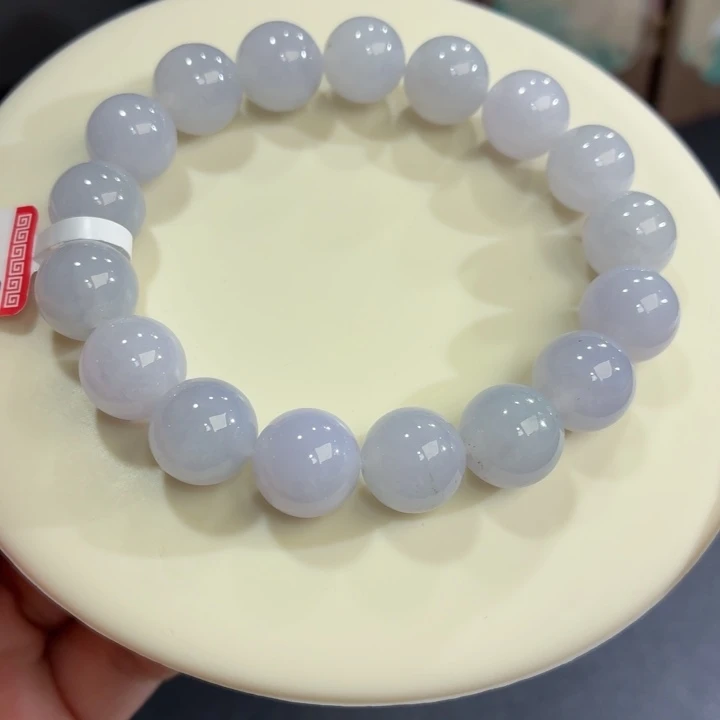 翡翠未镶嵌手链冰胶紫卡12.2