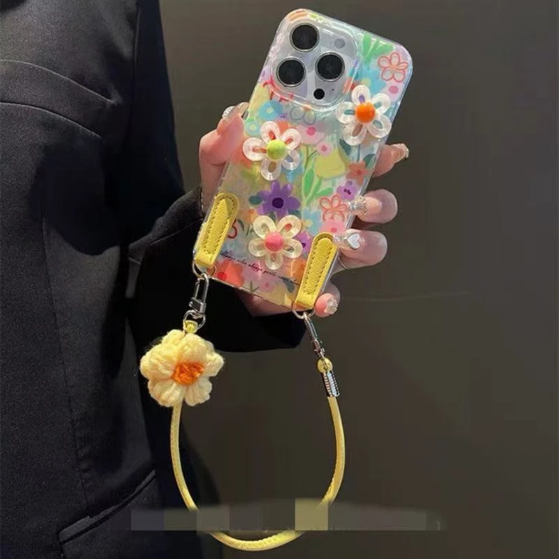 立体油画花朵适用苹果手机壳华为vivo小米荣耀oppo红米一加