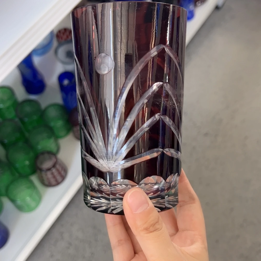 水晶玻璃高脚款微瑕一个
