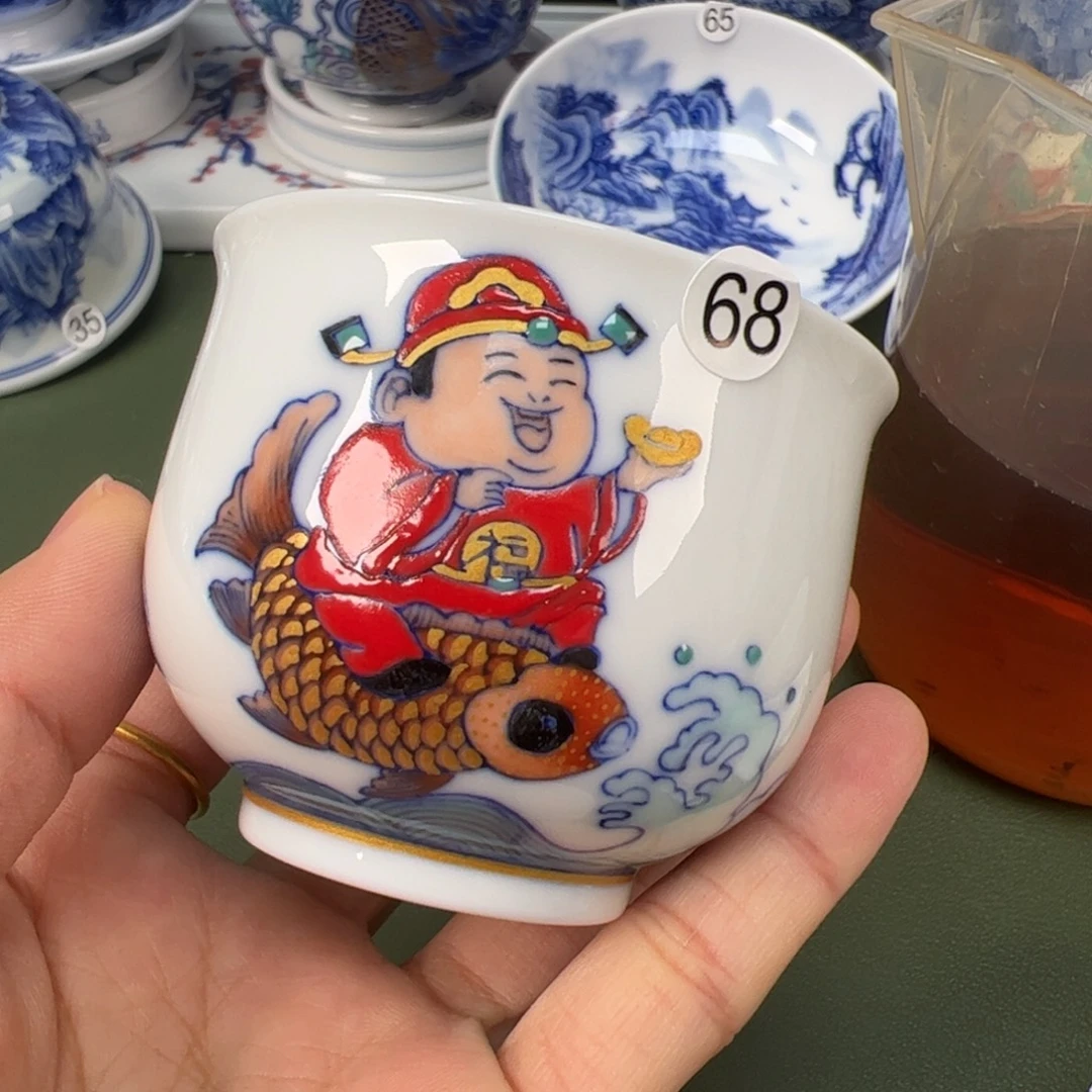 陶瓷景德镇纯手工纯手绘茶具木木68