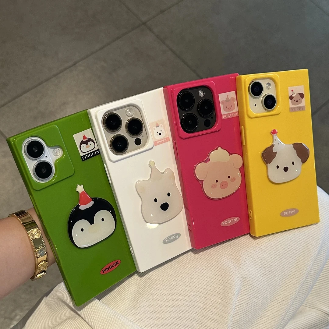 奥菲顿西高地企鹅贴片适用iPhone16苹果15pro方块手机壳14/13套12