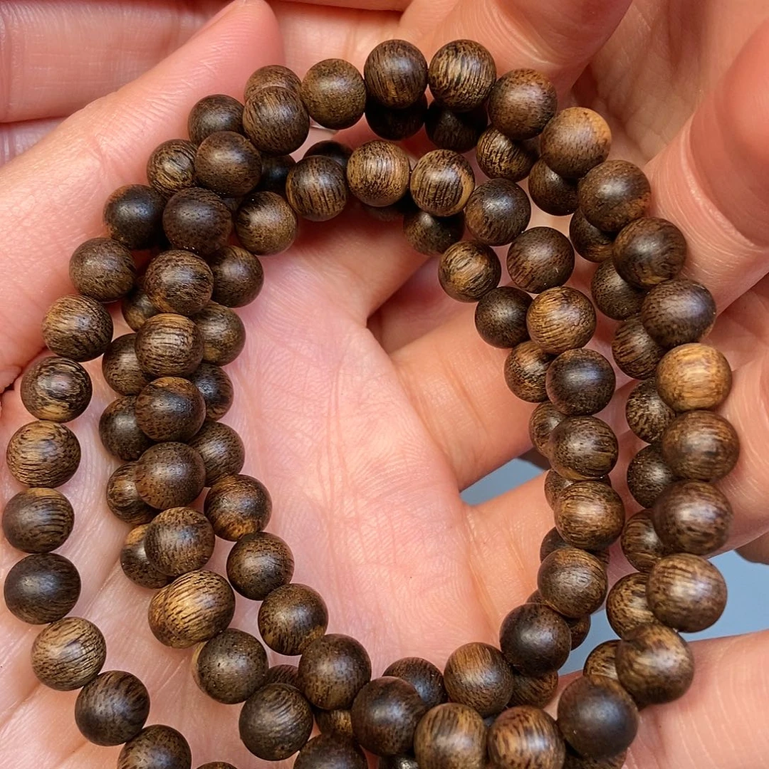 幽***兰沉香手串天然野伽罗0.7，16克，07