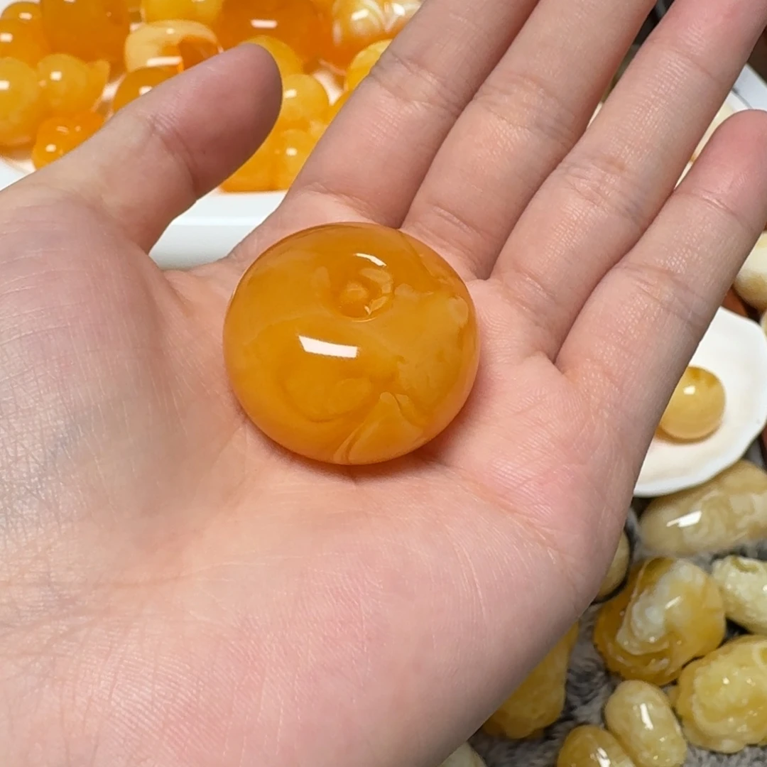 小****琥珀未镶嵌裸石蜜蜡平安扣