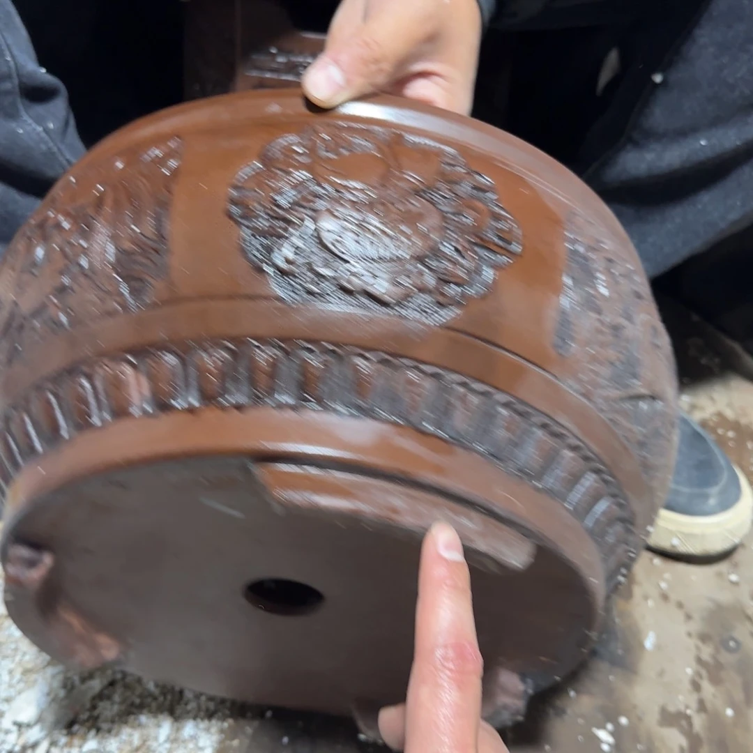 紫砂花盆口径30高度15