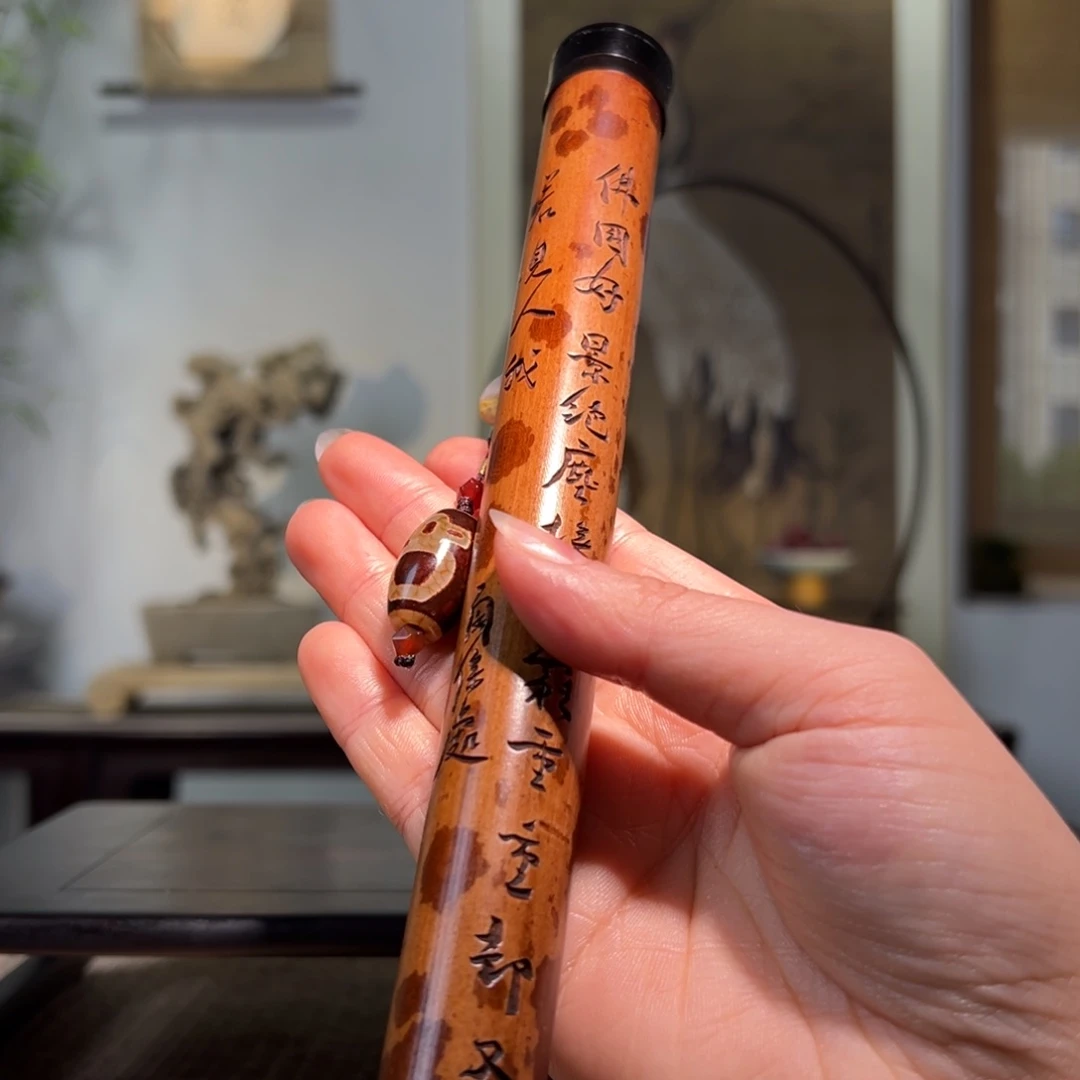 木A**e湘妃竹香筒物件