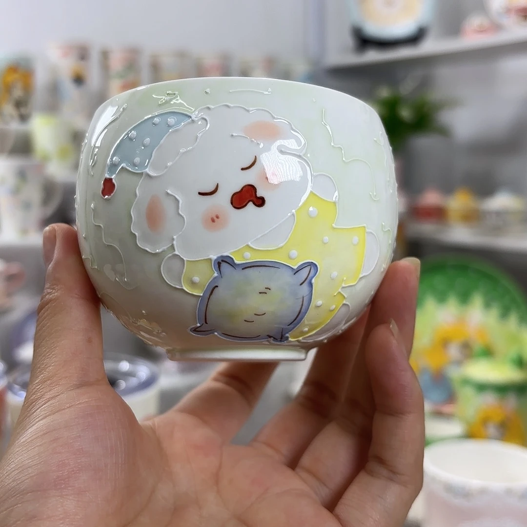 手绘高温釉下彩陶瓷