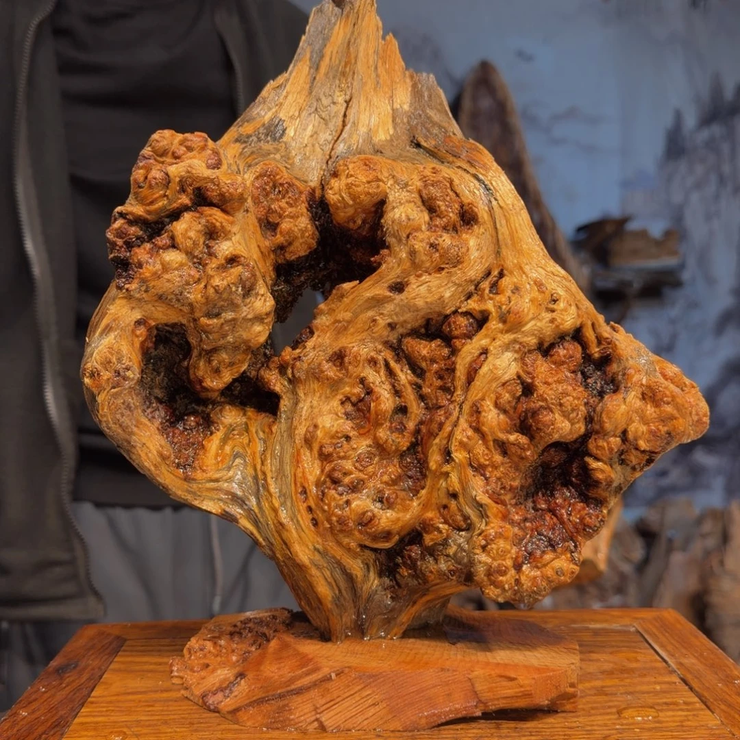 銥***宝木三丰琥珀木 天然摆件7