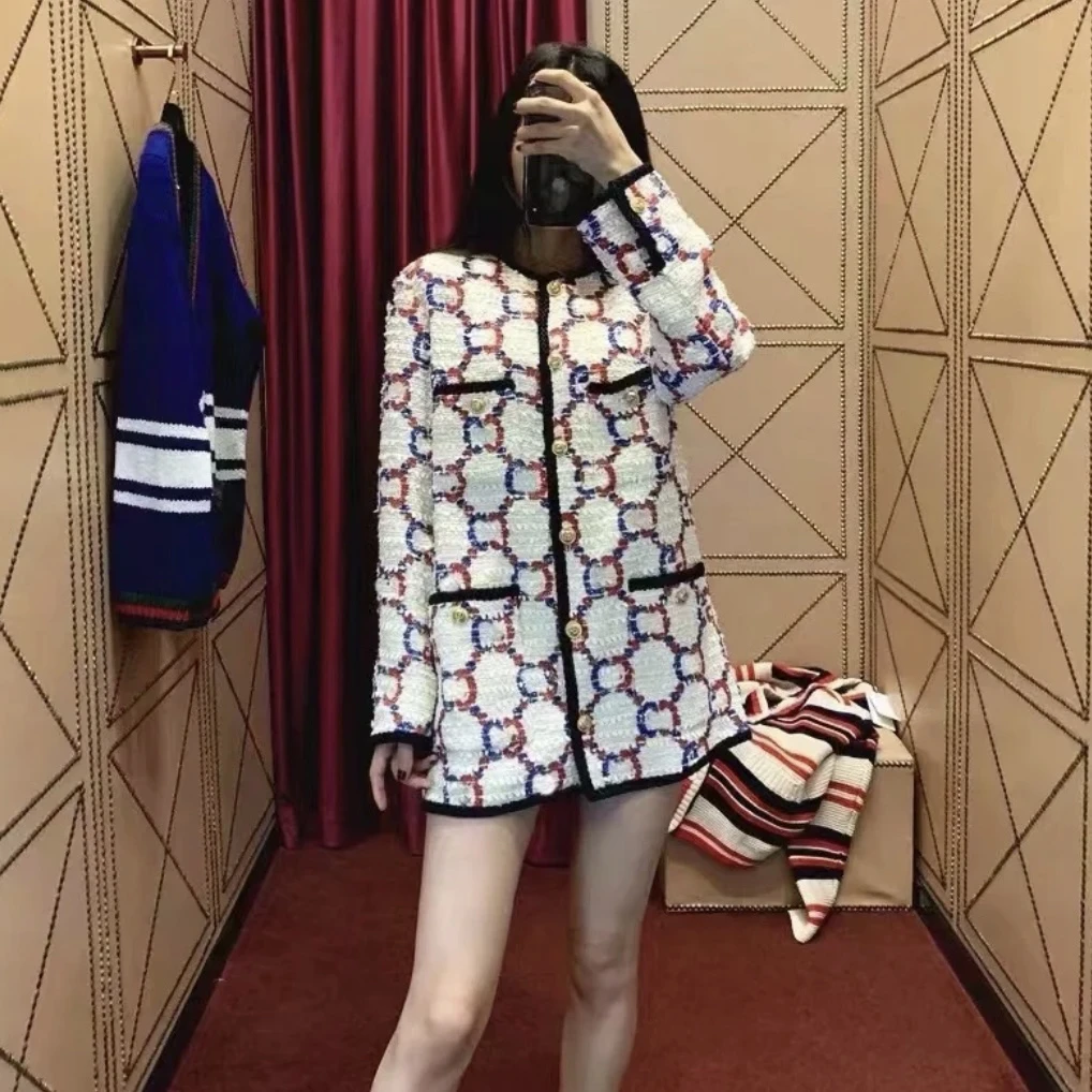 95新 GUCCI/古驰  bb0755 老花满印小香风编织外套 38码 95新