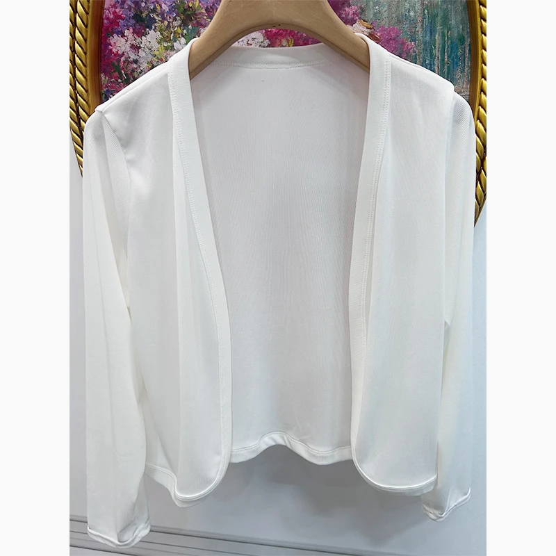 冰丝小披肩春夏季新款薄款百搭气质时尚洋气长袖外搭开衫CZ
