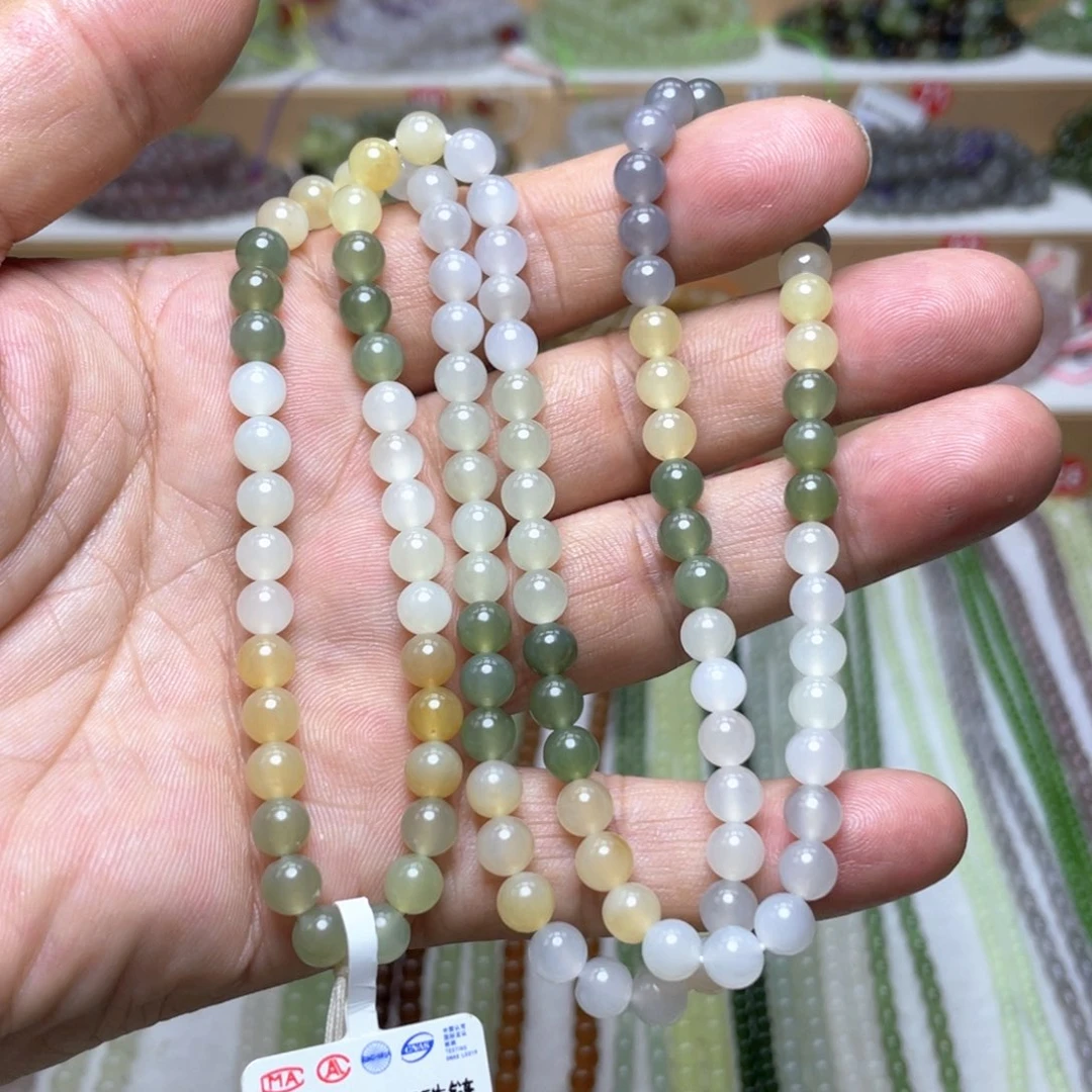 和田玉未镶嵌颈饰6m m