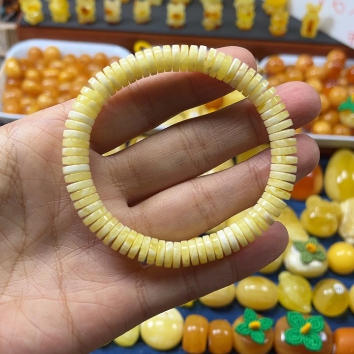 琥珀未镶嵌裸石卡7大加手串精工微瑕