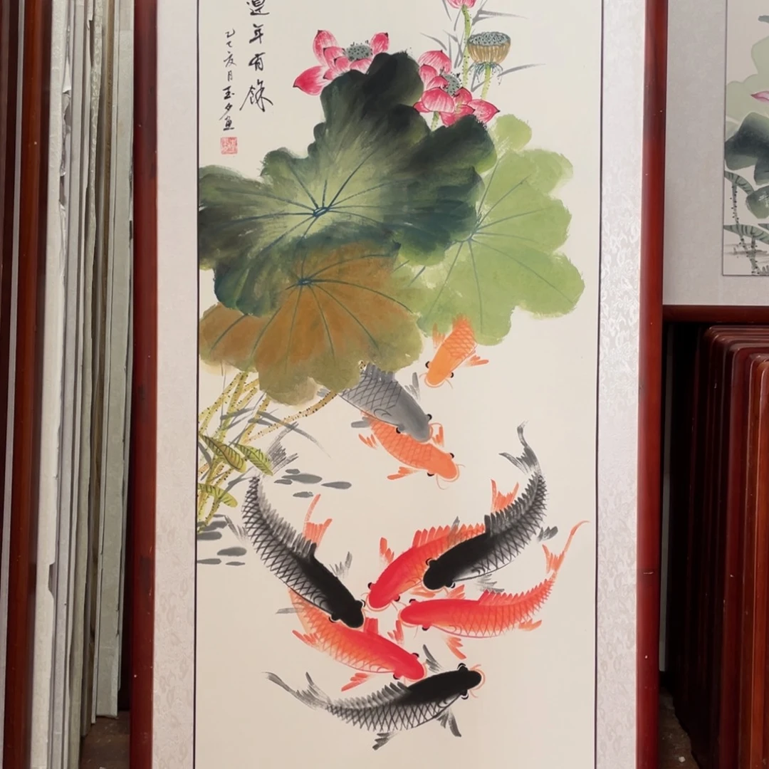 国画带框尺寸63*123厘米