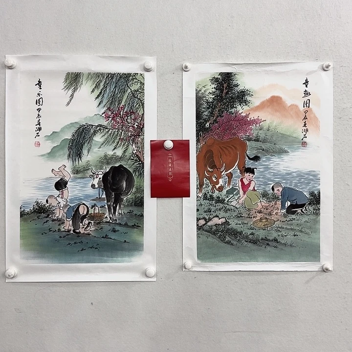 国画湖石国画作品