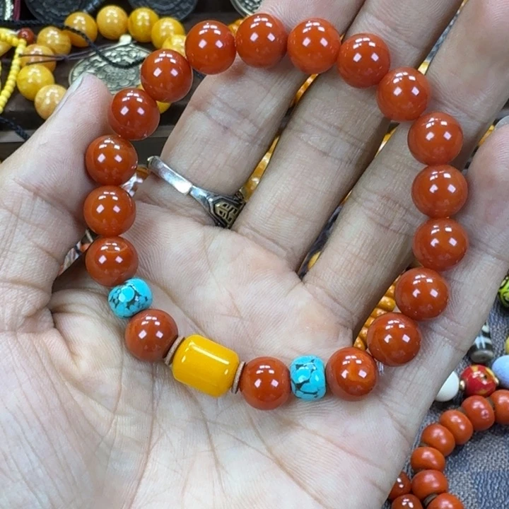 南红玛瑙未镶嵌手链