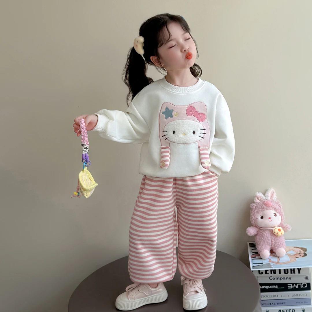 女童秋装套装2025新款4-6岁幼儿园潮款小童女宝春秋季休闲两件套