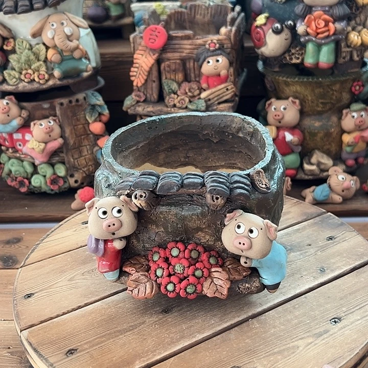 嘻哈多肉花盆百搭