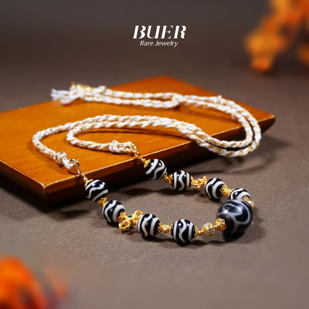 【不二】宝瓶与水线玛瑙珠珠银镶DIY编绳项链(多样性发)