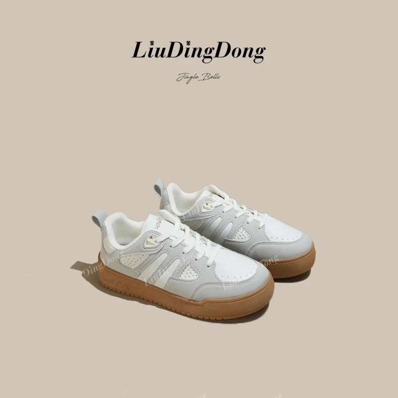 【刘叮咚女鞋】小众休闲板鞋女款2024新款小白鞋运动休闲厚底