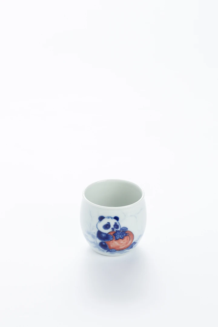 续真青花事事如意熊猫杯