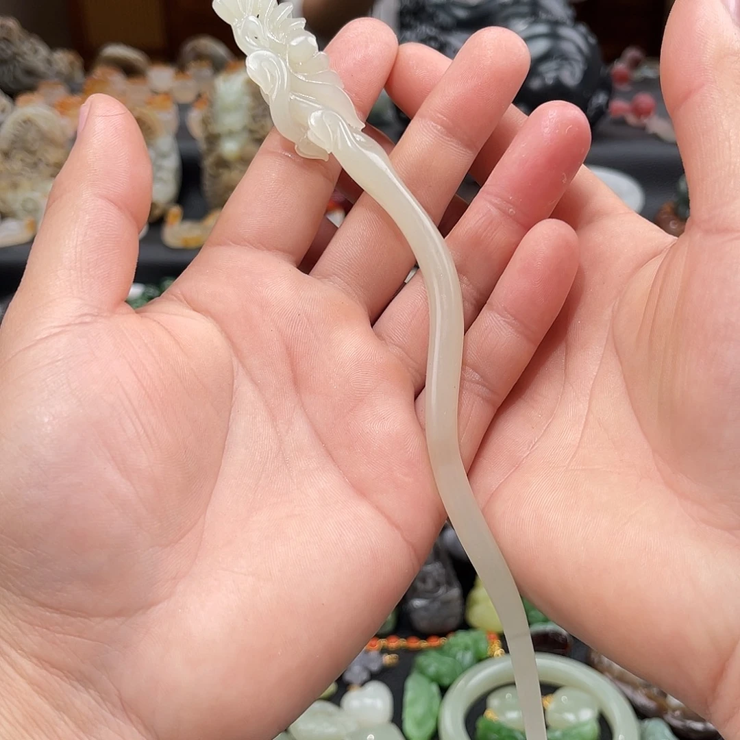 和田玉未镶嵌发簪