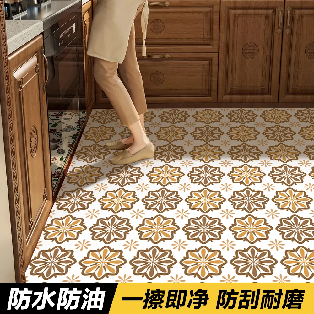 满铺PVC厨房专用地垫可裁剪免洗防水防油防滑耐脏全铺家用垫子